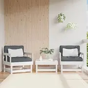 Patio with 2 White Wood Pine