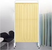 5 Panel Medical Privacy Screen,Hospital Temporary Partition Wall Panels,Room Partition with Brake Wheel,Suitable for Wards/Hospitals/Living Room(Pink,1-Panel)