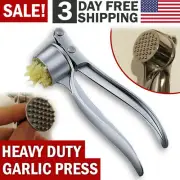 Stainless Steel Garlic Press Mincer & Peeler - Chops & Squeezes Garlic & Ginger
