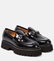 [Gucci] Gucci Sylke Horsebit leather loafers AU 9.5 black