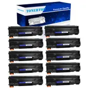 10PK CF283X 83X High Yield Toner Fit for HP LaserJet Pro MFP M225dn M225dw M201n