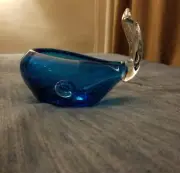 NEW HAND BLOWN GLASS WHALE CANDY DISH BOWL