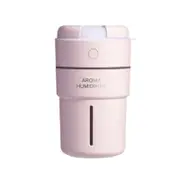 Mini Aromatherapy Humidifier Time Cup Desktop Small Air Humidifier Suitable for Bedroom Car-Pink