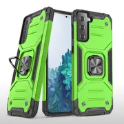 MCC Shockproof Samsung Galaxy S21+ Plus Heavy Duty Tough Case Cover Ring [Green]