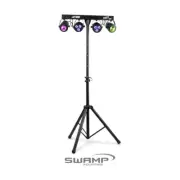 MAX PartyBar Complete DJ Lighting Set 2x Par Cans 2x Jellymoon RGBW DMX Stand