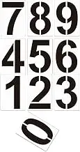 1 Set Large Number Stencils, 10 Pieces Curb Stencil Kit, 0-9 Address Number Stencil,Outdoor Spray Paint Chalkboard Stencils, for Mailbox Signs, Business, Door, Window, Home