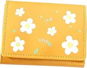 [VALICLUD] 1pc Compact Wallet Woman Wallet Wallet Cute Wallet for Women Small Mini Wallet Ladies Lady Women Wallet Bag Trendy Women Trifold Wallet Body Pouch Fashion Wallet Yellow