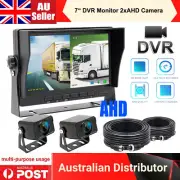 7''1080PDVR Split Monitor+2AHD Car RearView Backup Reversing Camera For Truck RV