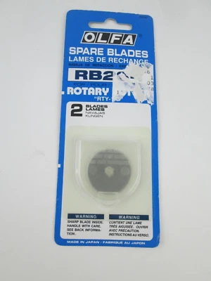 OLFA Rotary Cutter Replacement Blades Tungsten Steel RB28-1 28mm 2 pack NOS