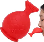 Lip Plumping Tool - Silicone Lip Enhancer Plumper Device, 58g Fish Shape Lips Enhancer, Red Silicone Filler Plumper for Sexy Mouth, Natural Pout for Girls and Women