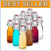 Airtight 8oz Glass Bottles with Lids - Perfect for Kombucha & Vanilla Extract
