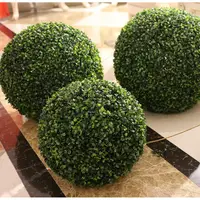 在飛比找蝦皮購物優惠-k92~仿真草球 綠色草球 家居裝飾 米蘭草球塑膠草球人造草