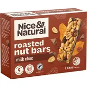 Nice & Natural Nut Bars With Milk Choc Multipack Snacks 6 pack