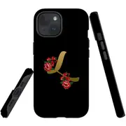 For iPhone 15 Case, Shielding Cover, Embellished Letter L