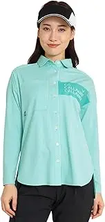 [Callaway] C24133202 Women's Long Sleeve Full Open Shirt (Sweat Absorbent, Quick Drying, UV Protection), Golf,