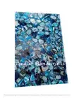 Blue Agate Coffee Table Top, Agate Geode Counter Top Slab, Patio Furniture Decor