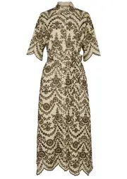 Evi Grintela Valerie Broderie-anglaise Cotton Shirt Dress - Brown - M M