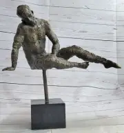 BEAUTIFUL QUALITY PURE BRONZE DALI ABSTRACT YOGA YOGI SCULPTURE SUBSTANTIAL DEAL