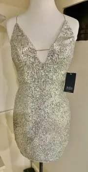 Nwt Aidan By Aidan Mattox Sequin Mini Cocktail Party Dress Size 2