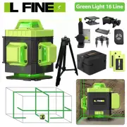 L FINE 16 Line 4D 360° Rotary Green Laser Level Self Leveling Measure Tool New