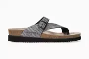 Mephisto Women's Helen Grey Twist 003 Adjustable Flat Strap Sandals