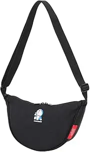 [Manhattan Portage] Bronck Crescent Bag Doraemon 25 Black Shoulder Bag, Genuine, Black, Free Size