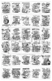 1965 - ED "BIG DADDY" ROTH MONSTER COLORING BOOK COMPOSITE - PORTRAIT POSTER