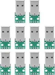 USB Type A Male Plug DIP Adapter Board for Breadboard DIY USB Power Supply 10Pcs 2.54mm Pitch