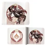 New Hu Tao Poster GENSHIN IMPACT BiFold Wallet Credit Card Billfold