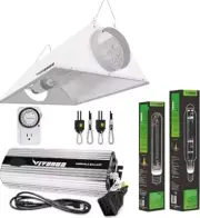 Vivosun 1000 Watt HPS/MH grow light kit Bundle Lights Ballast Timer & Hood NEW