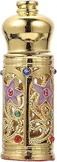 Beavorty Arab Perfumes Vintage Glass Refillable Empty Perfume Bottle Egyptian Perfume Essential Oil Bottles Oil Sub Bottle Perfume Vial Scent Bottles for Home SPA Golden Arabic Perfumes