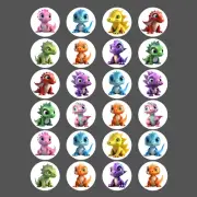 Pre-cut dinosaurs mini cupcake topper/ dinosaurs mini cupcake edible image/ dino
