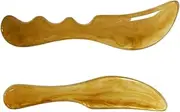 HOUDERCO 2Pcs Gua Massage Tool for Body and Facial Care Durable Cow Bone Color Scraping Tools for and Muscle Relaxation for Home Use