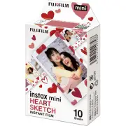 Fujifilm INSTAX Mini Heart Sketch Film - 10 Pack