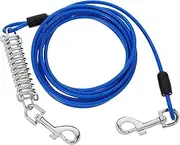 Alasum Dog Tie Out Cable with Swivel Hook Shock Absorbing Design Heavy Duty Leash for Small Medium Dogs Ergonomic Grip for for Outdoor Activities