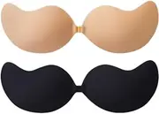 [Generic] Mango Shaped Breast Patch 2 Pairs Strapless Invisible Push up Bra for Backless Dresses