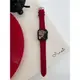 絲絨紅翻毛絨皮適用于蘋果手表applwatch87654SE男女款靜靜的表帶
