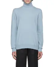 Maison Margiela Roll-Neck Knit Jumper Blue