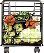 Rolling kitchen island - tiered storage cart on wheels | utility trolley, mobile organizer for pantry and food preparation, rack