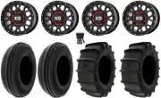 KS135 Grenade 15x6/15x10 Wheels Black 32" Sand Tires RZR XP 1000 / PRO XP