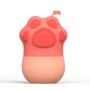Deep pink With brush Silicone Ice Face Roller Pain Relief Ice Face Massage