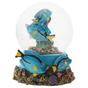 Royal Blue Tang Fish 100MM Musical Water Globe Plays Wonderful World