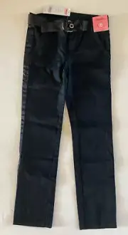 NWT Gymboree Holiday Celebrations Size 7 Girls Black Ribbon Trim Tuxedo Pants