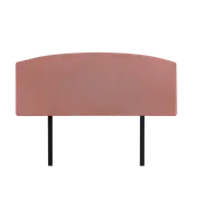Linen Fabric Double Bed Curved Headboard Bedhead - Pearl Copper Brown