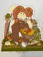 25-03-153-CABBAGE PATCH DOLL "GARDENER" FABRIC PANEL DOLL PILLOW READY TO SEW