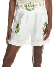 FARM Rio Coconut Tree Embroidered Short