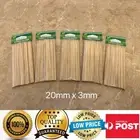 100pcs Bamboo Skewers 3mm BBQ stick Kebab Grill Meat Stick Party 20mm, AU stock