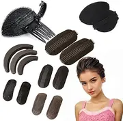 14 Pcs Sponge Volume Hair Pads Set - Bump It Up Inserts, Invisible Hair Styling Tools, Easy Hair Styling Accessories for Women and Girls - Add Volume and Easily Create The Great Bun