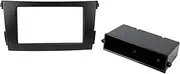Scosche TA2101B Compatible with 2009-13 Toyota Corolla ISO Double DIN & DIN+Pocket Dash Kit, Black