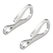 2 Pcs Keychain with Carabiner Clasp Hooks Stainless Hanger